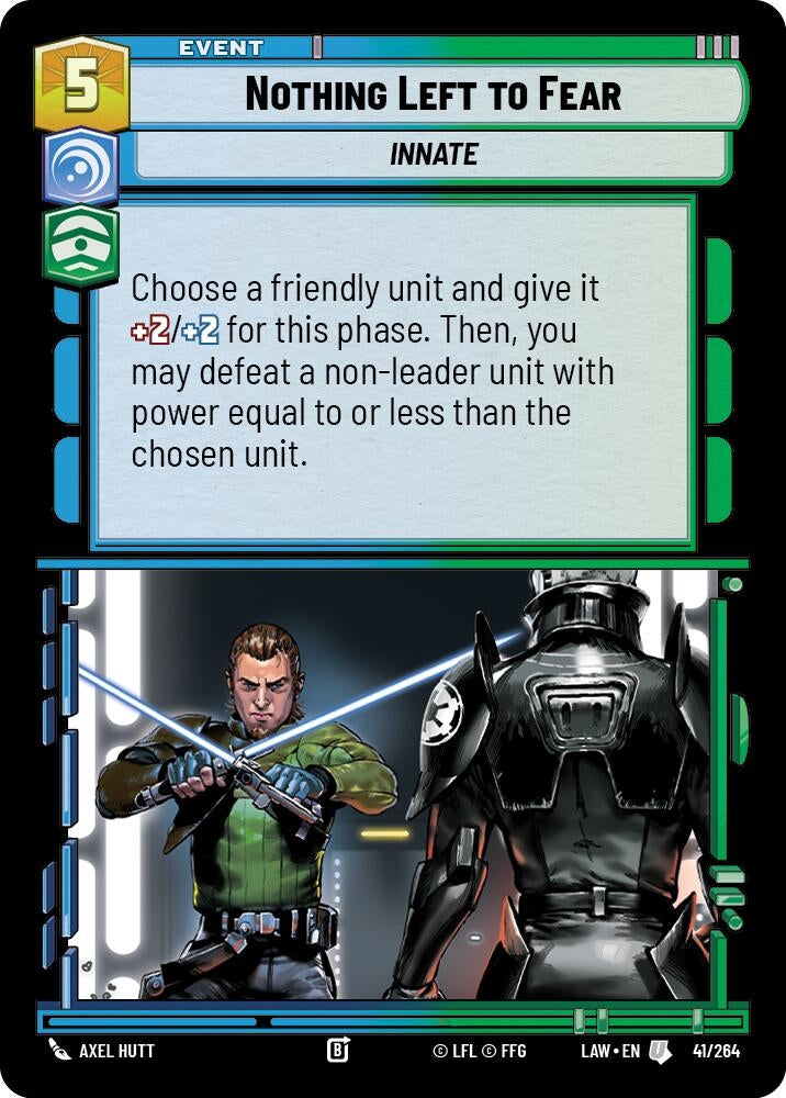 Image for Nothing Left to Fear (41/264) (LAW) - Star Wars: Unlimited
