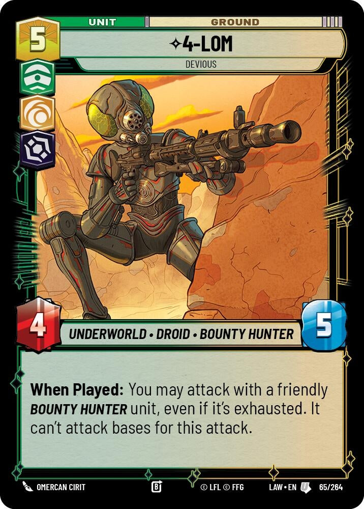 Image for 4-LOM - Devious (65/264) (LAW) - Star Wars: Unlimited