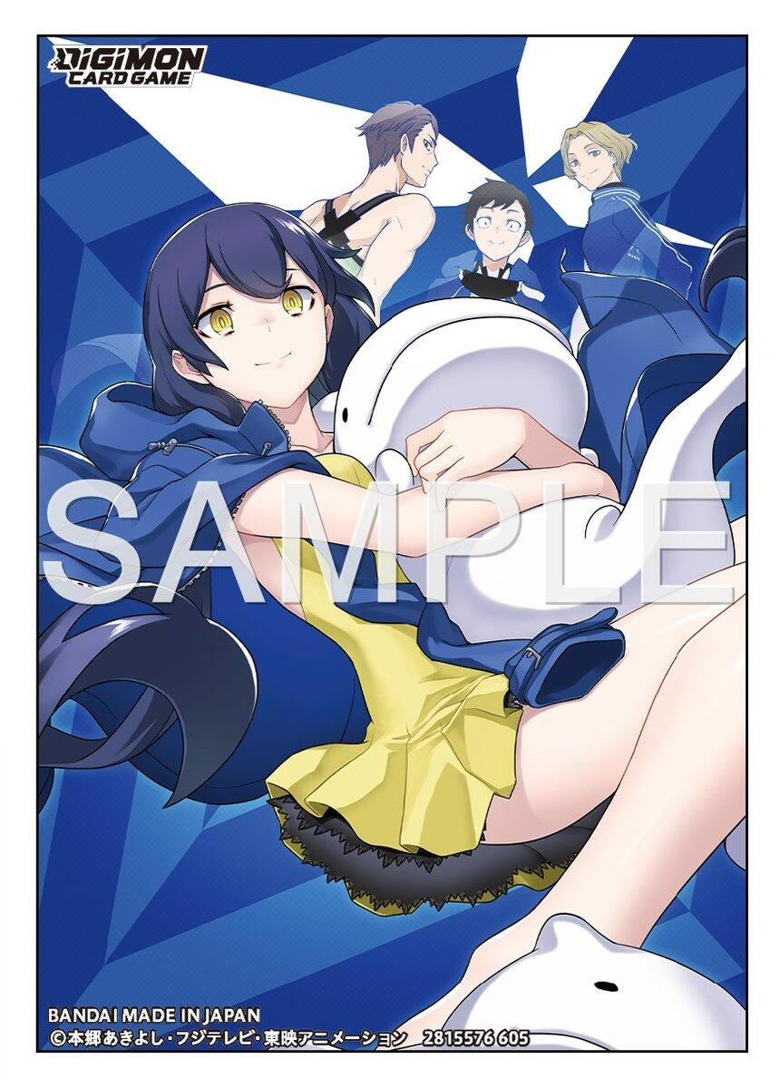 Image for Digimon Card Game Official Sleeves - Digimon Story Cyber Sleuth (Erika with Keisuke, Ryuji, Chitose) (60-Pack) - Card Sleeves