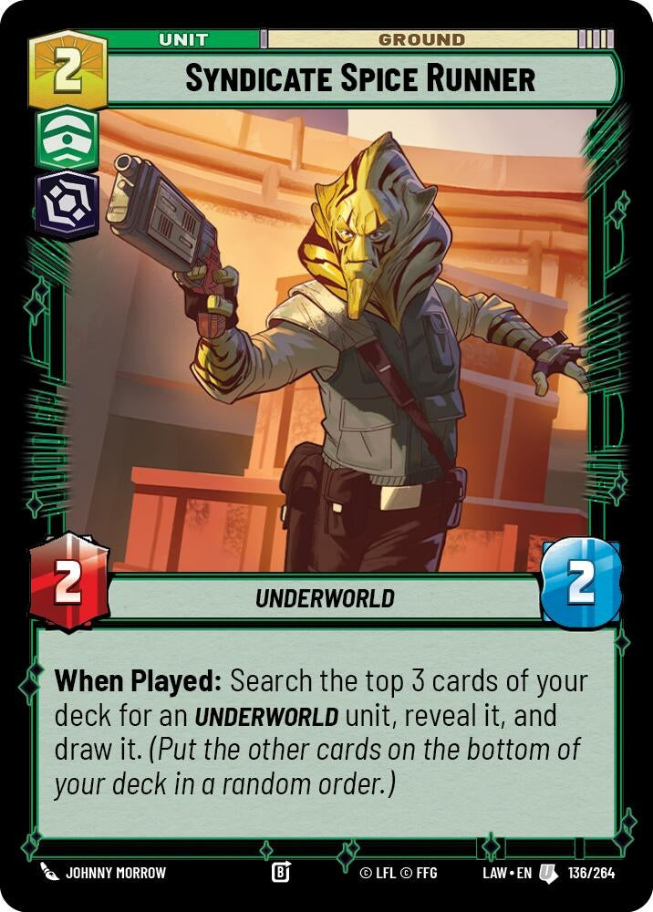 Image for Syndicate Spice Runner (136/264) (LAW) - Star Wars: Unlimited