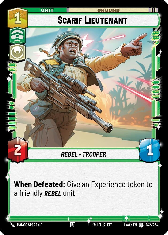 Image for Scarif Lieutenant (142/264) (LAW) - Star Wars: Unlimited