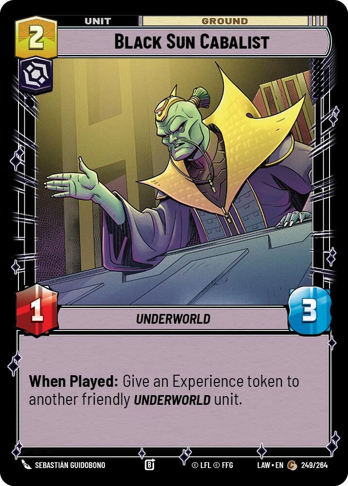 Image for Black Sun Cabalist (249/264) (LAW) - Star Wars: Unlimited