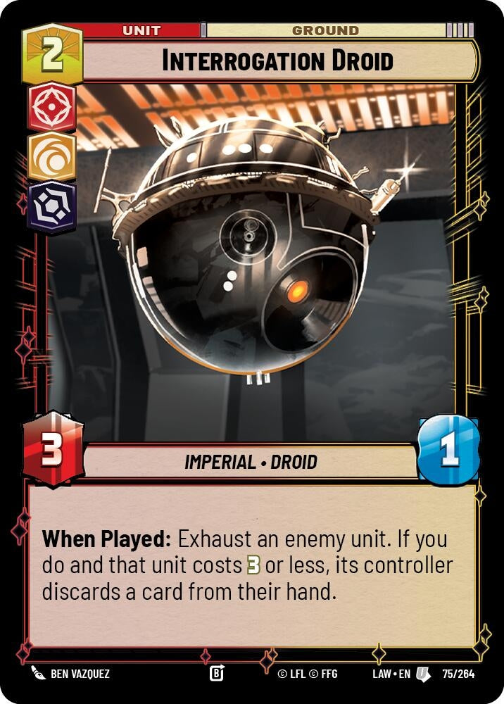 Image for Interrogation Droid (75/264) (LAW) - Star Wars: Unlimited