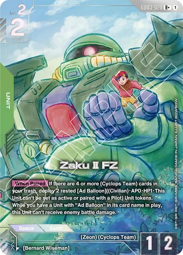 Image for Zaku II FZ (R+) (GD03-020) (GD03) - Gundam Card Game