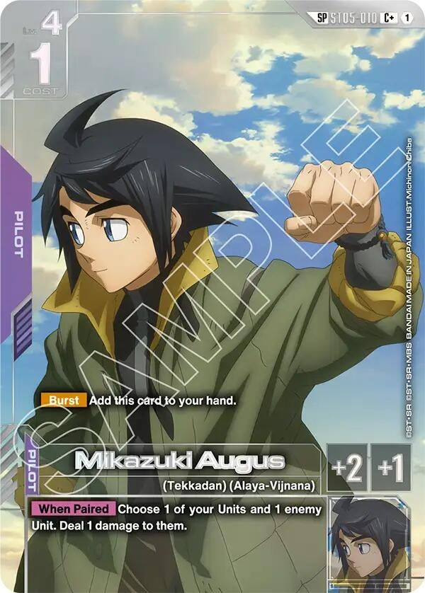 Image for Mikazuki Augus (SP) (C+) (ST05-010) (GD03) - Gundam Card Game