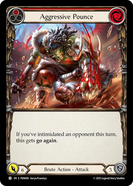 Image for Aggressive Pounce (Red) (PEN009) (PEN) - Flesh and Blood TCG