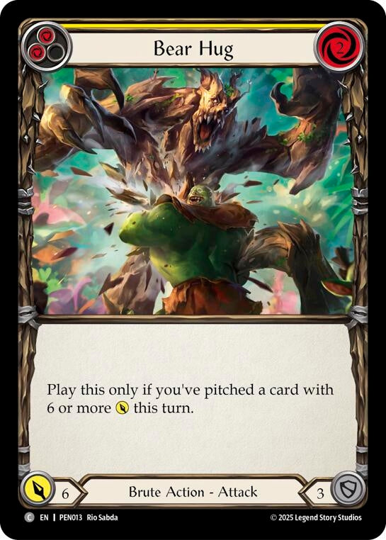Image for Bear Hug (Yellow) (PEN013) (PEN) - Flesh and Blood TCG