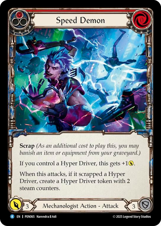 Image for Speed Demon (Red) (PEN065) (PEN) - Flesh and Blood TCG