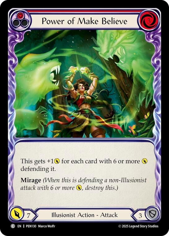 Image for Power Of Make Believe (Red) (PEN130) (PEN) - Flesh and Blood TCG