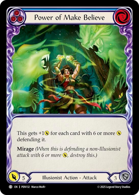 Image for Power Of Make Believe (Blue) (PEN132) (PEN) - Flesh and Blood TCG
