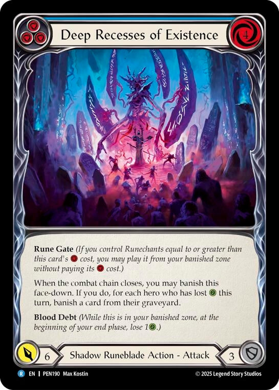 Image for Deep Recesses Of Existence (Blue) (PEN190) (PEN) - Flesh and Blood TCG