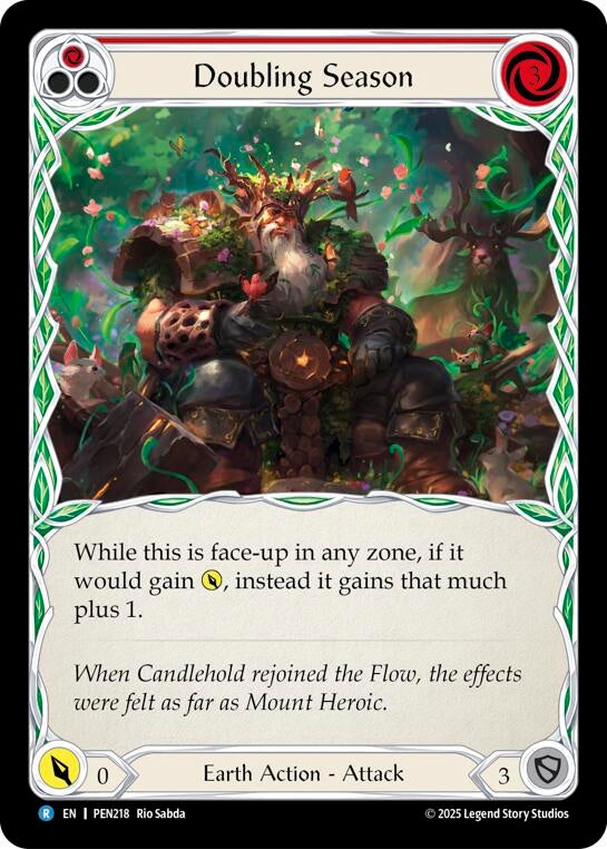 Image for Doubling Season (Red) (PEN218) (PEN) - Flesh and Blood TCG