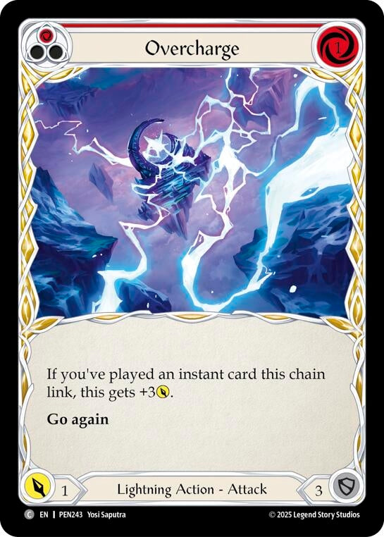 Image for Overcharge (Red) (PEN243) (PEN) - Flesh and Blood TCG
