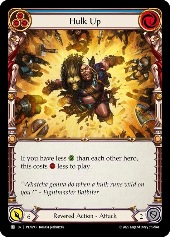 Image for Hulk Up (Blue) (PEN293) (PEN) - Flesh and Blood TCG
