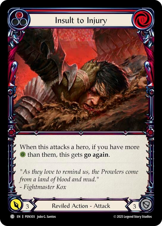 Image for Insult To Injury (Red) (PEN303) (PEN) - Flesh and Blood TCG