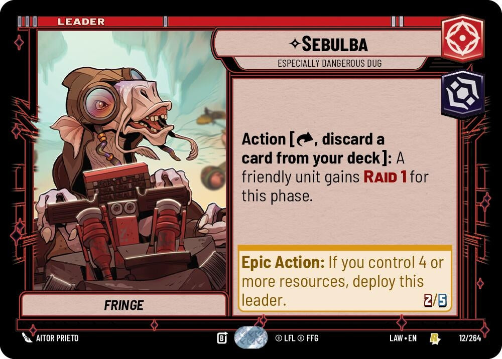 Image for Sebulba - Especially Dangerous Dug (12/264) (LAW) - Star Wars: Unlimited