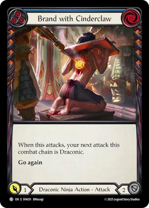 Image for Brand with Cinderclaw (Blue) (SFA031) - Flesh and Blood TCG