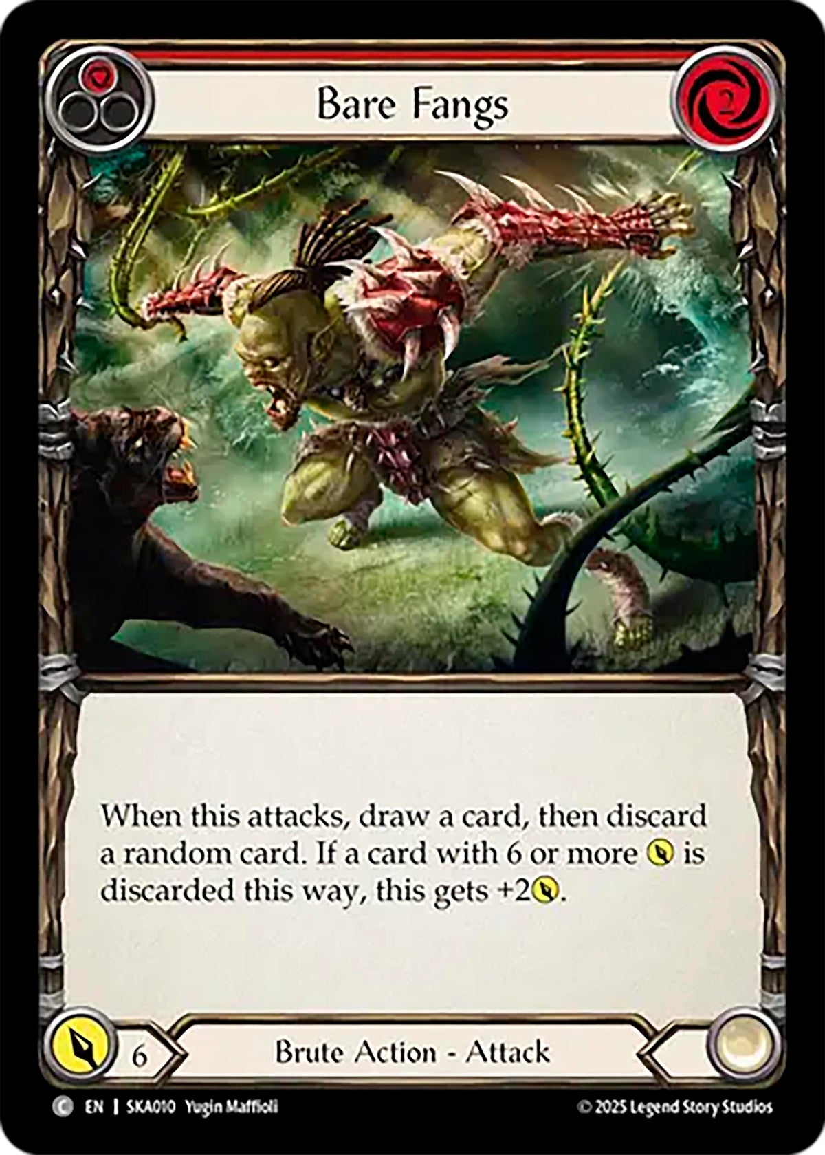 Image for Bare Fangs (Red) (SKA010) - Flesh and Blood TCG