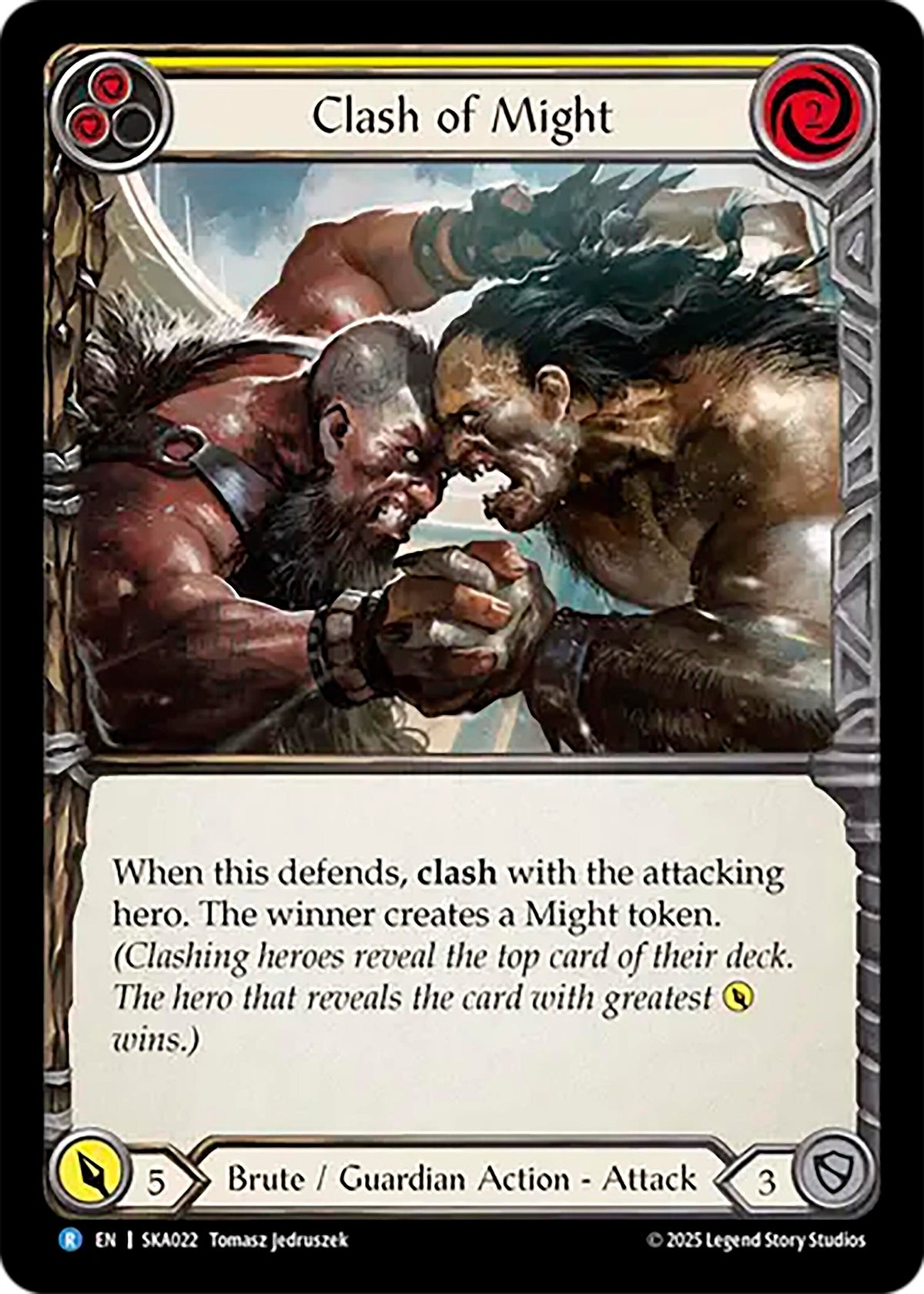 Image for Clash of Might (Yellow) (SKA022) - Flesh and Blood TCG
