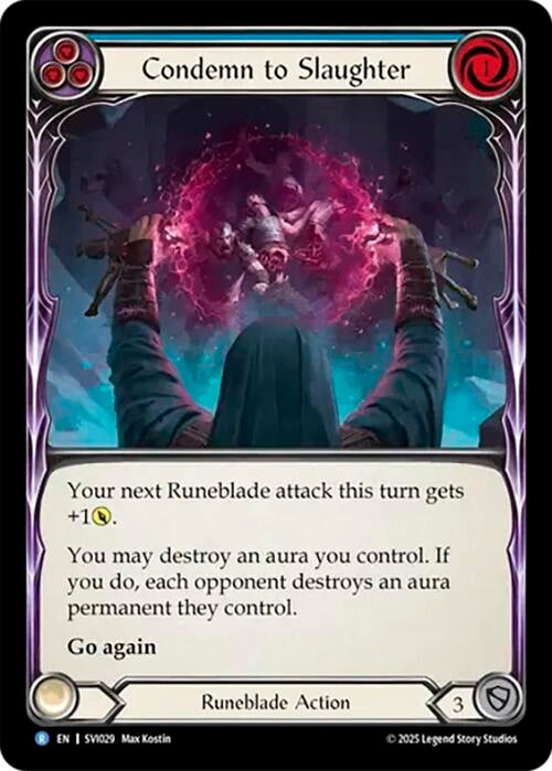Image for Condemn to Slaughter (Blue) (SVI029) - Flesh and Blood TCG