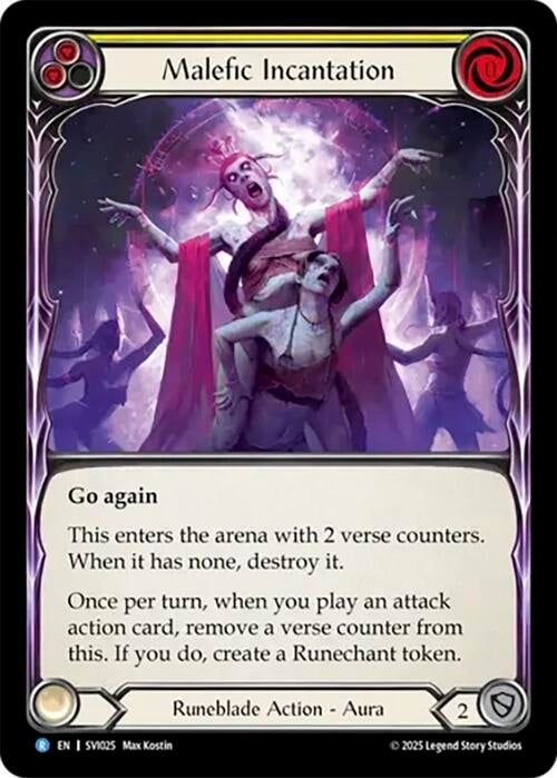Image for Malefic Incantation (Yellow) (SVI025) - Flesh and Blood TCG