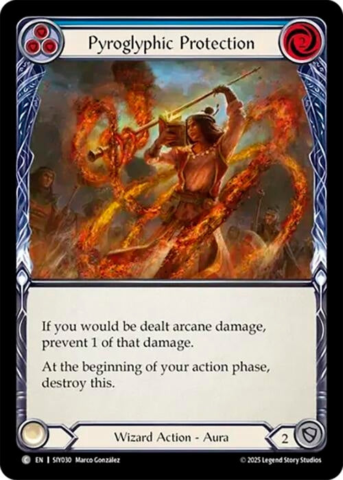 Image for Pyroglyphic Protection (SIY030) - Flesh and Blood TCG
