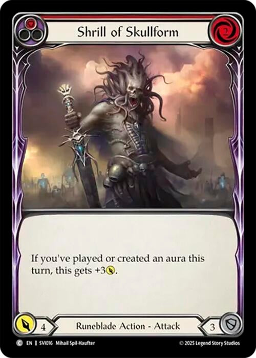 Image for Shrill of Skullform (Red) (SVI016) - Flesh and Blood TCG