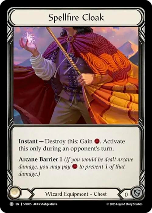 Image for Spellfire Cloak (SIY005) - Flesh and Blood TCG