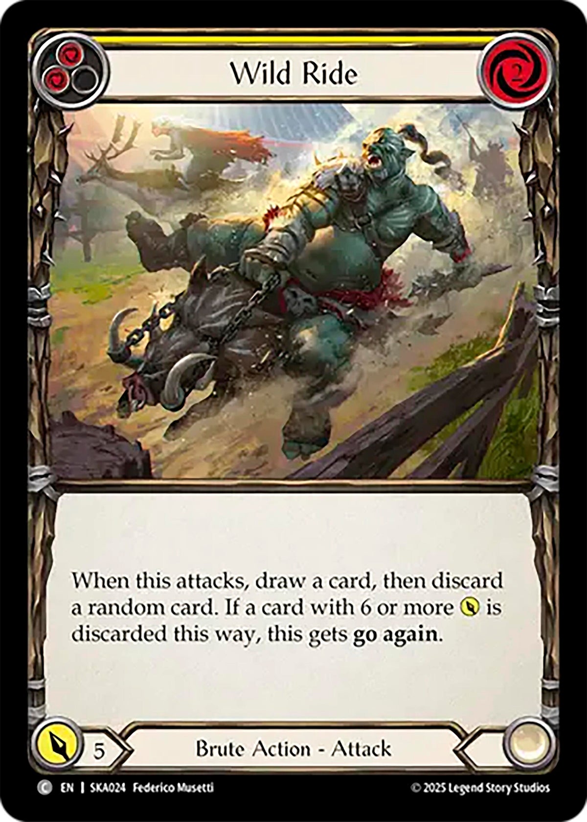 Image for Wild Ride (Yellow) (SKA024) - Flesh and Blood TCG