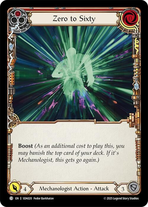 Image for Zero to Sixty (Red) (SDA020) - Flesh and Blood TCG