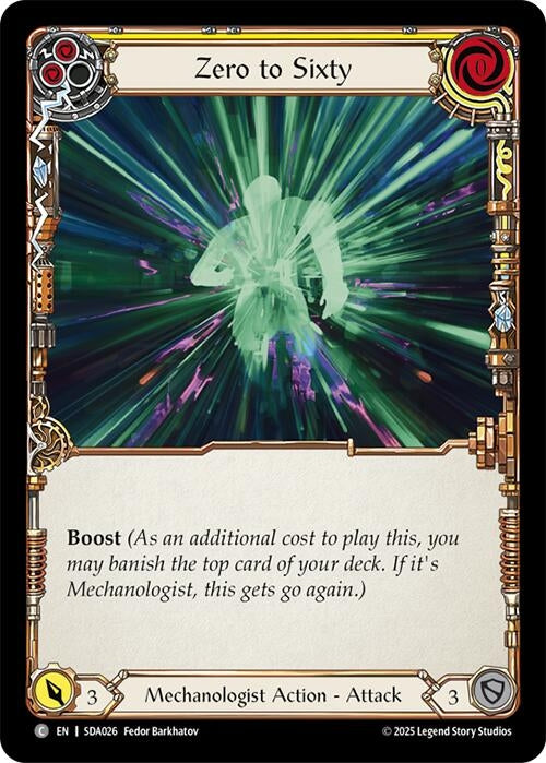 Image for Zero to Sixty (Yellow) (SDA026) - Flesh and Blood TCG