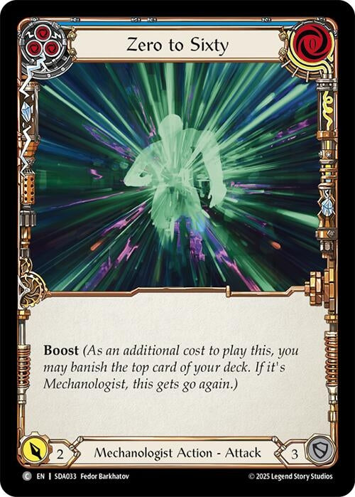 Image for Zero to Sixty (Blue) (SDA033) - Flesh and Blood TCG