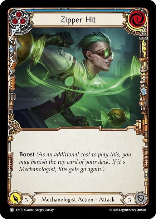Image for Zipper Hit (Blue) (SDA034) - Flesh and Blood TCG