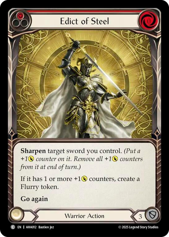 Image for Edict of Steel (Red) (AHA012) (AHA) - Flesh and Blood TCG