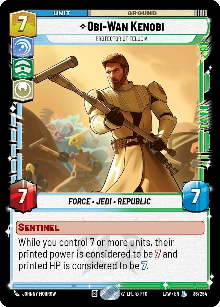 Image for Obi-Wan Kenobi - Protector of Felucia (36/264) (LAW) - Star Wars: Unlimited