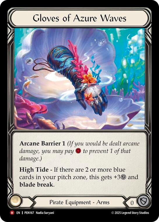 Image for Gloves Of Azure Waves (PEN167) (PEN) - Flesh and Blood TCG
