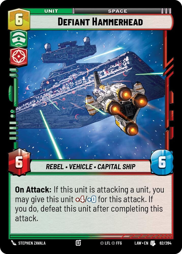 Image for Defiant Hammerhead (62/264) (LAW) - Star Wars: Unlimited