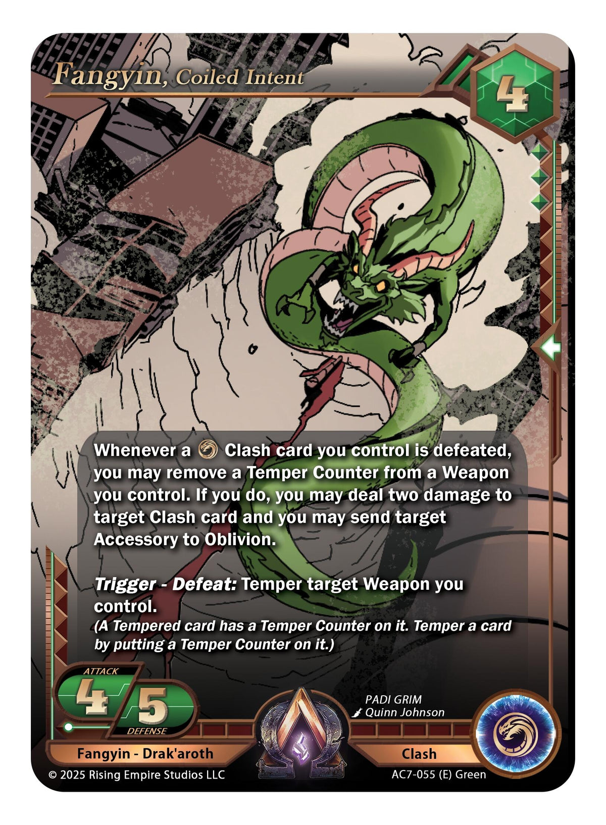 Image for Fangyin, Coiled Intent (AC7-055) (AC7) - Alpha Clash