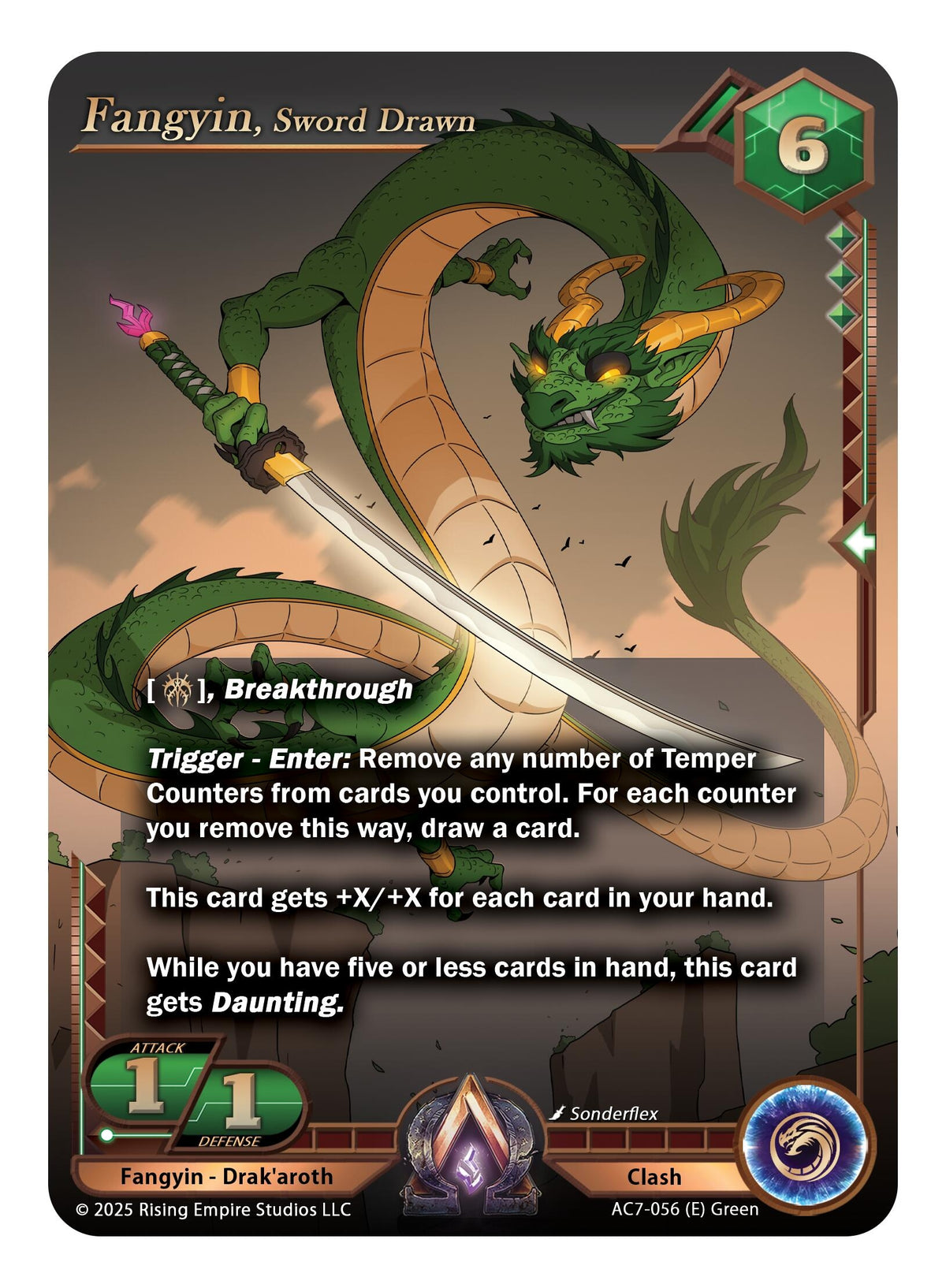 Image for Fangyin, Sword Drawn (AC7-056) (AC7) - Alpha Clash