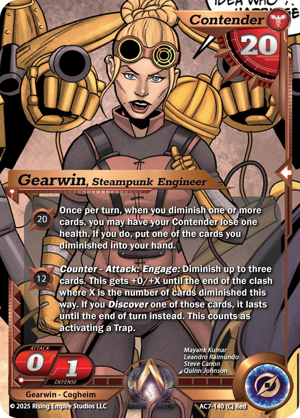 Image for Gearwin, Steampunk Engineer (AC7-140) (AC7) - Alpha Clash