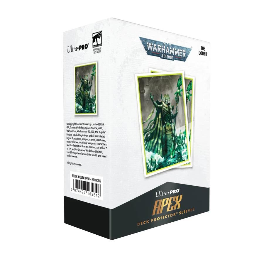 Image for APEX Deck Protector Sleeves - Warhammer 40k: Necrons (105-pack) - Card Sleeves
