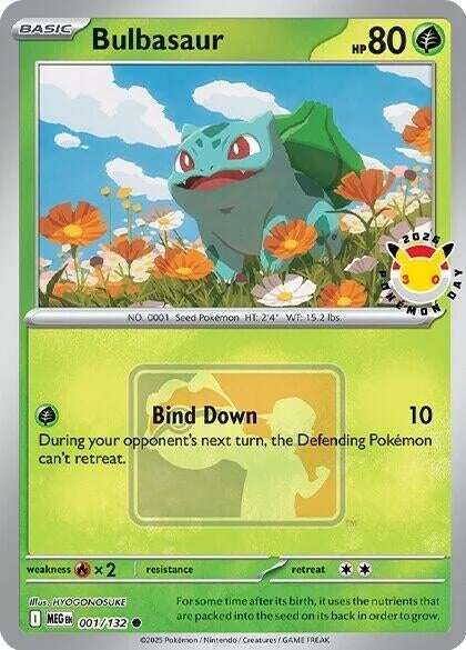 Image for Bulbasaur (Pokemon Day 2026) (001/132) (MCAP) - Pokemon