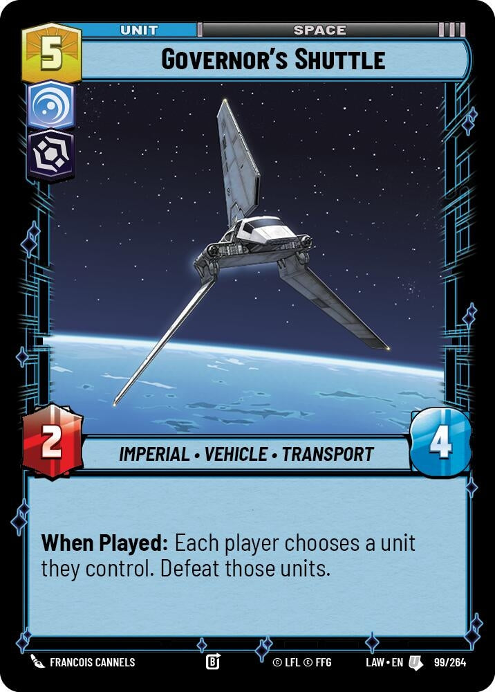 Image for Governor's Shuttle (99/264) (LAW) - Star Wars: Unlimited