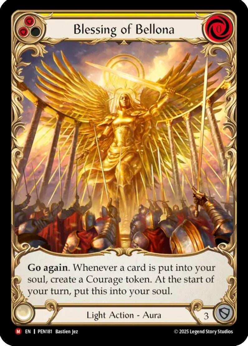 Image for Blessing Of Bellona (Yellow) (Extended Art) (PEN181) (PEN) - Flesh and Blood TCG