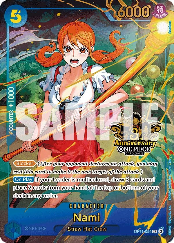 Image for Nami (Japanese Version 3rd Anniversary Set) (OP11-054) (OP-PR) - One Piece Card Game