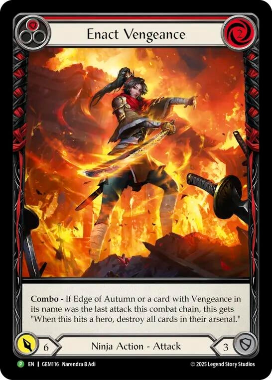 Image for Enact Vengeance (GEM116) (GEM) - Flesh and Blood TCG