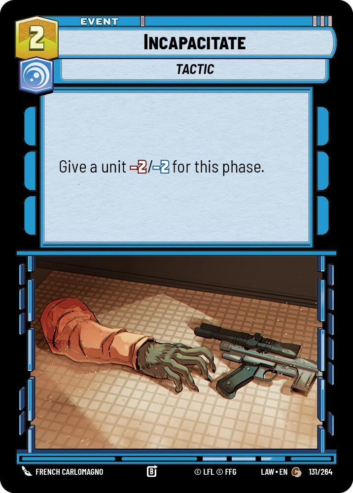 Image for Incapacitate (131/264) (LAW) - Star Wars: Unlimited