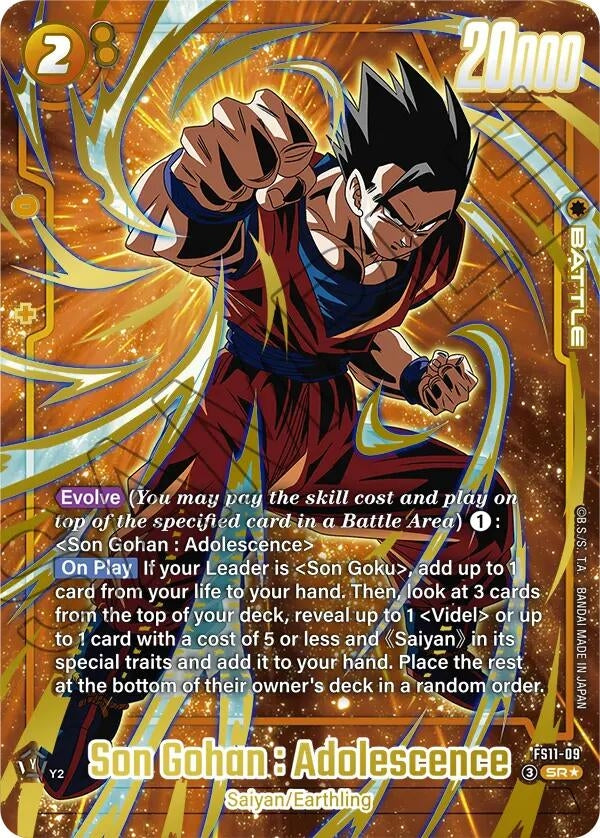 Image for Son Gohan : Adolescence - FS11-09 (Gold) (FS11-09) (FS11) - Dragon Ball Super: Fusion World