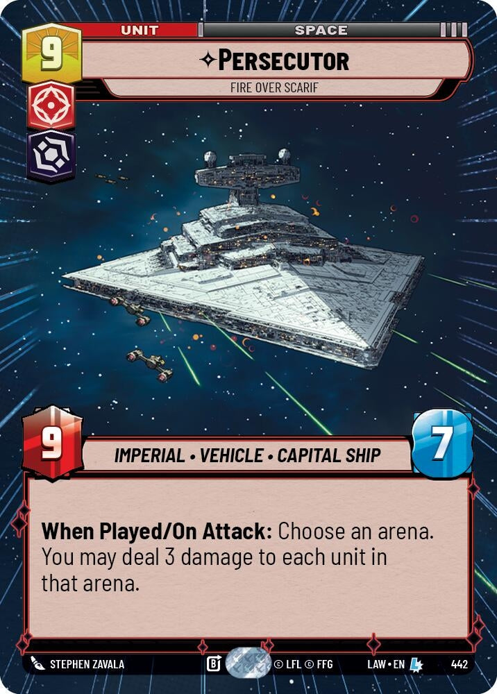 Image for Persecutor - Fire Over Scarif (Hyperspace) (442) (LAW) - Star Wars: Unlimited