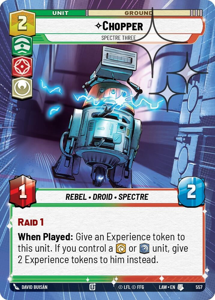 Image for Chopper - Spectre Three (Hyperspace Foil) (557) (LAW) - Star Wars: Unlimited